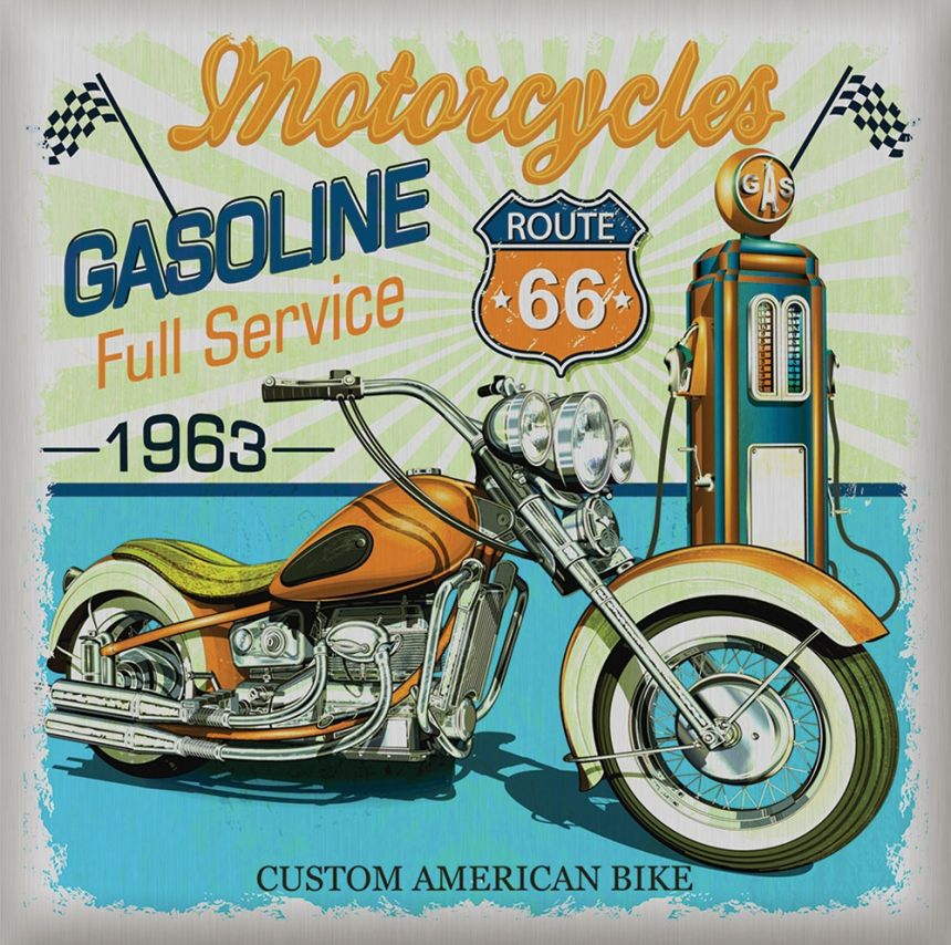 Selbstklebende Wanddekoration SS 3851, USA Moto, AG Design
