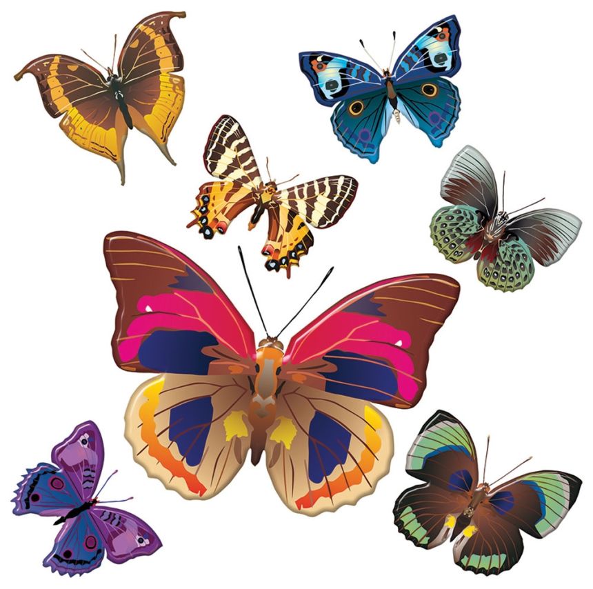 Selbstklebende Wanddekoration Schmetterlinge SS 3854, AG Design
