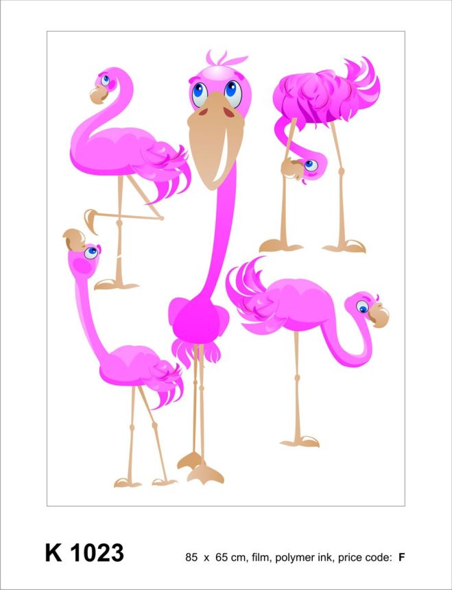 Selbstklebende Wanddekoration K 1023, Flamingos, AG Design