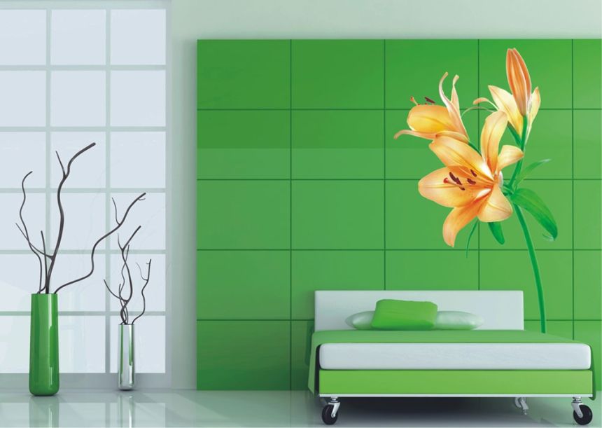 Selbstklebende Wanddekoration F 0450, Orangefarbene Lilie, AG Design