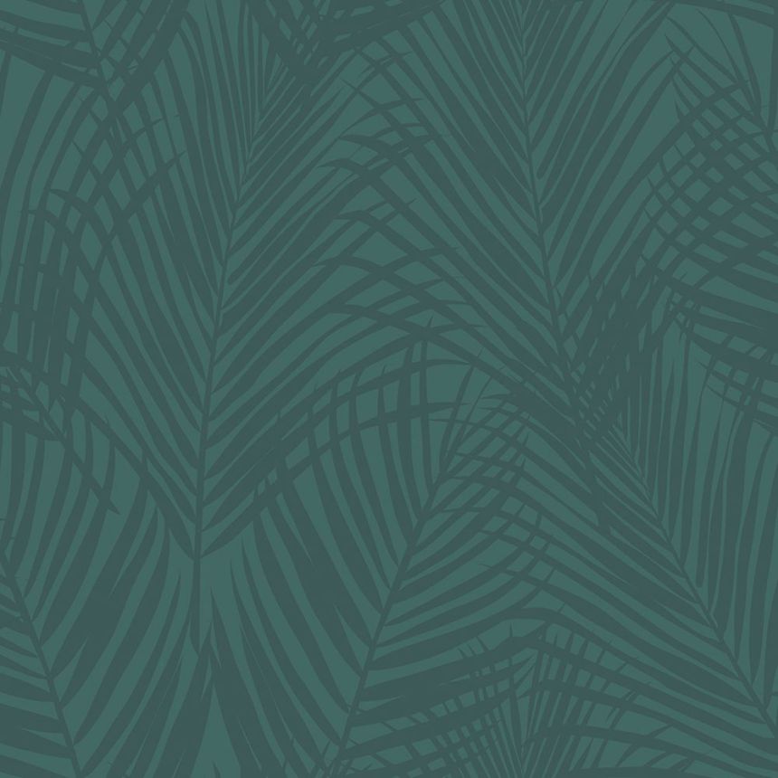 Grüne Tapete, metallische Palmblätter 347710, City Chic, Origin 