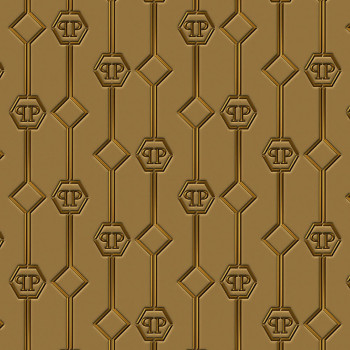 Goldene Fototapete mit geometrischen Mustern Z8094 Philipp Plein, Zambaiti Parati
