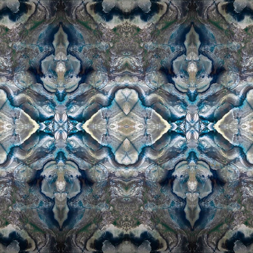 Grau-blaue abstrakte Fototapete Z80076 Philipp Plein, Zambaiti Parati