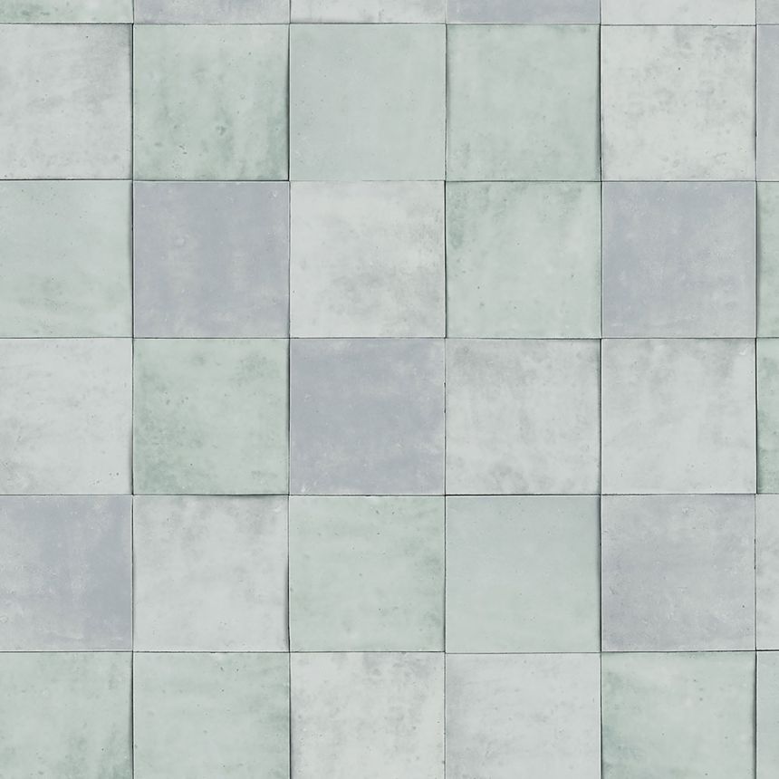 Grau-grüne geometrische abwaschbare Tapete 45725 Zellige, Marburg