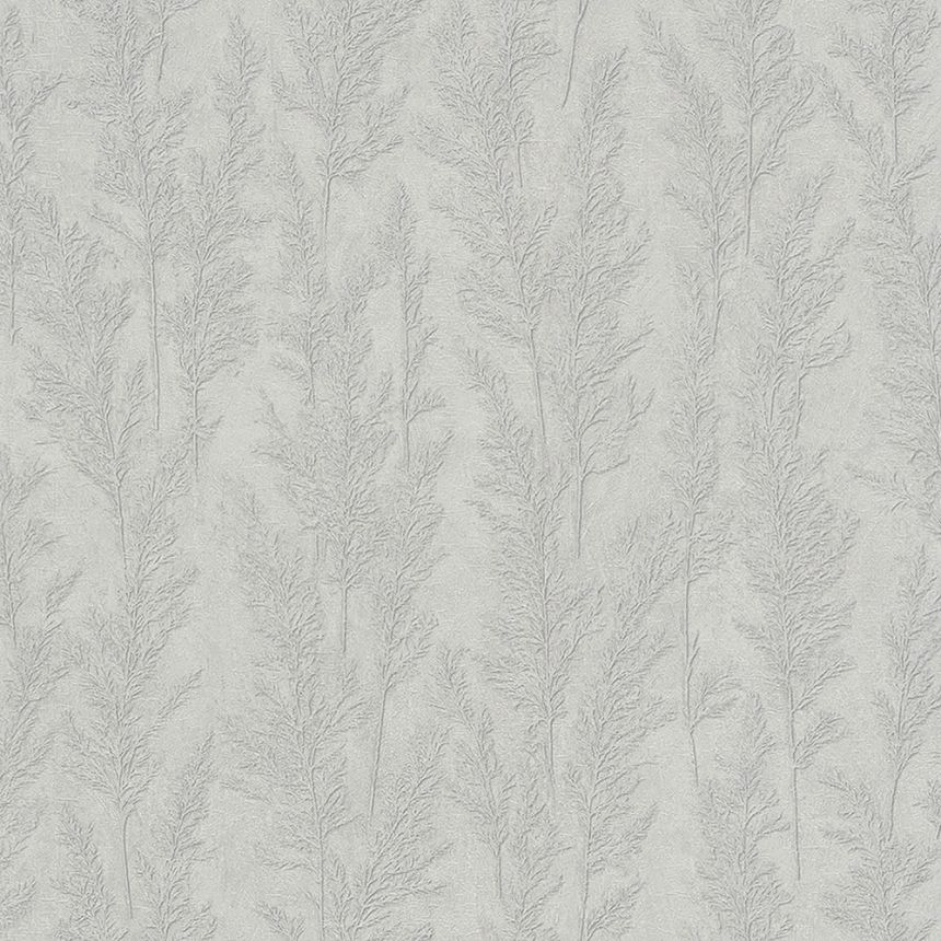 Luxus, grau-silberne Tapete, Grashalme 33213, Natural Opulence, Marburg