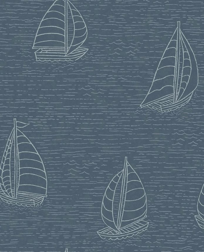 Hellblaue Tapete mit Segelbooten 323014, Explore, Eijffinger