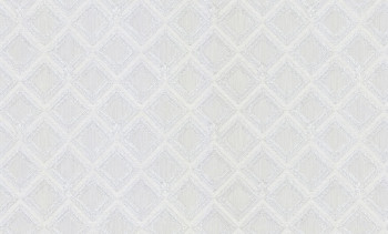 Luxuriöse weiß-silberne geometrische Vliestapete, GF62063, Gianfranco Ferre´Home N.3, Emiliana Parati