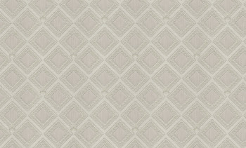 Luxuriöse geometrische Vliestapete in Silber-Creme, GF62065, Gianfranco Ferre´Home N.3, Emiliana Parati