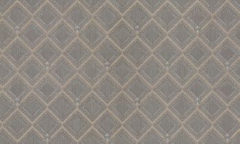 Luxuriöse silber-cremefarbene geometrische Vliestapete, GF62066, Gianfranco Ferre´Home N.3, Emiliana Parati