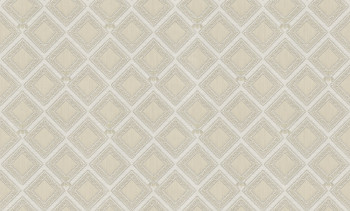 Luxuriöse, weiß-goldene geometrische Vliestapete, GF62067, Gianfranco Ferre´Home N.3, Emiliana Parati