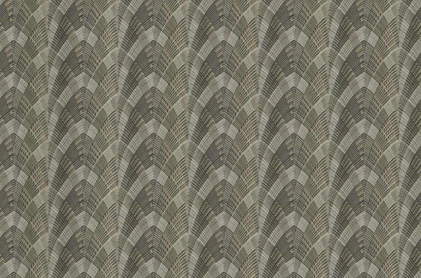 Luxuriöse braun-silberne geometrische Vliestapete, GF62099, Gianfranco Ferre´Home N.3, Emiliana Parati