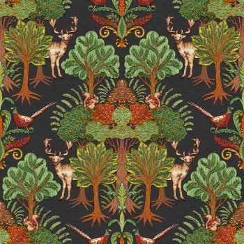 Luxustapete, Bäume, Tiere, TP422306, Tapestry, Design ID
