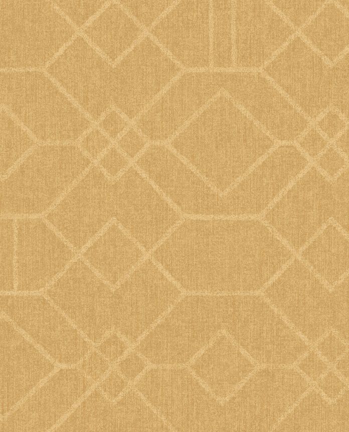 Ockerfarbene Tapete mit geometrischem Muster, 324015, Embrace, Eijffinger