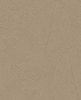 Grau-beige Tapete mit metallischen Blättern, 324041, Embrace, Eijffinger