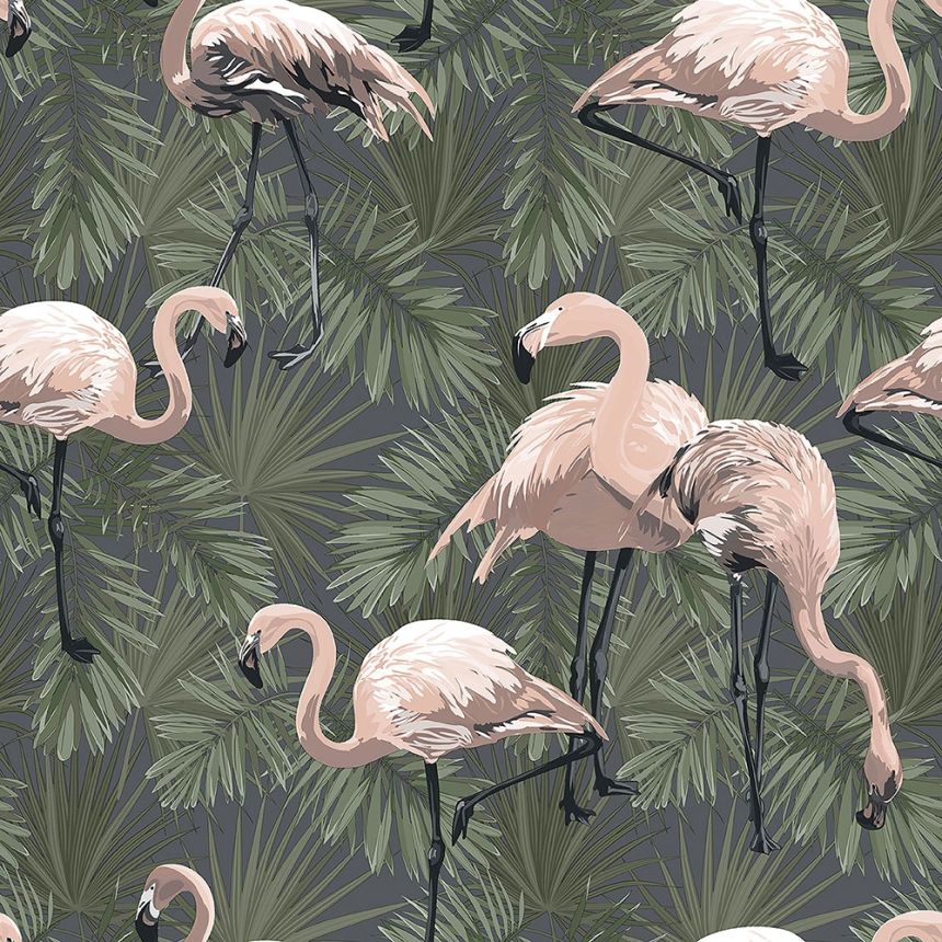 Luxustapete mit Flamingos EE22533, Flamingo, Essentials, Decoprint