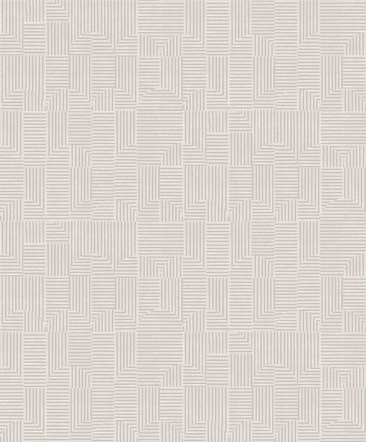 Grau-beige Tapete mit geometrischen Mustern,  ILA401, Aquila, Khroma by Masureel