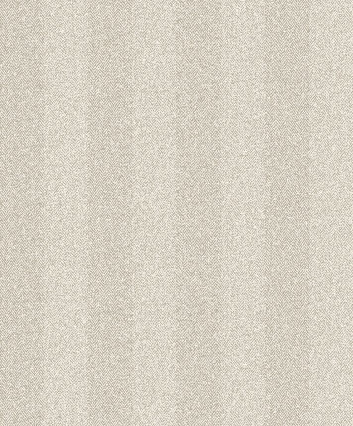 Grau-beige Tapete, Imitation von gestreiftem Tweed-Stoff, ILA604, Aquila, Khroma by Masureel