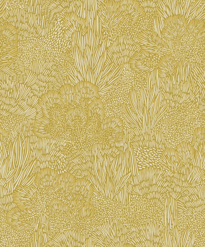 Goldgelbe Vliestapete, Landschaft, Bäume, BA26061, Brazil, Decoprint