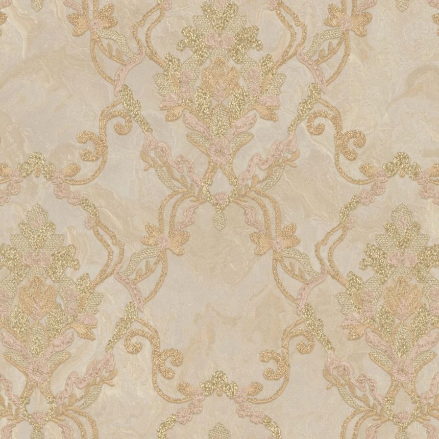 Luxuriöse goldbeige Barocktapete, M69905, Splendor, Zambaiti Parati