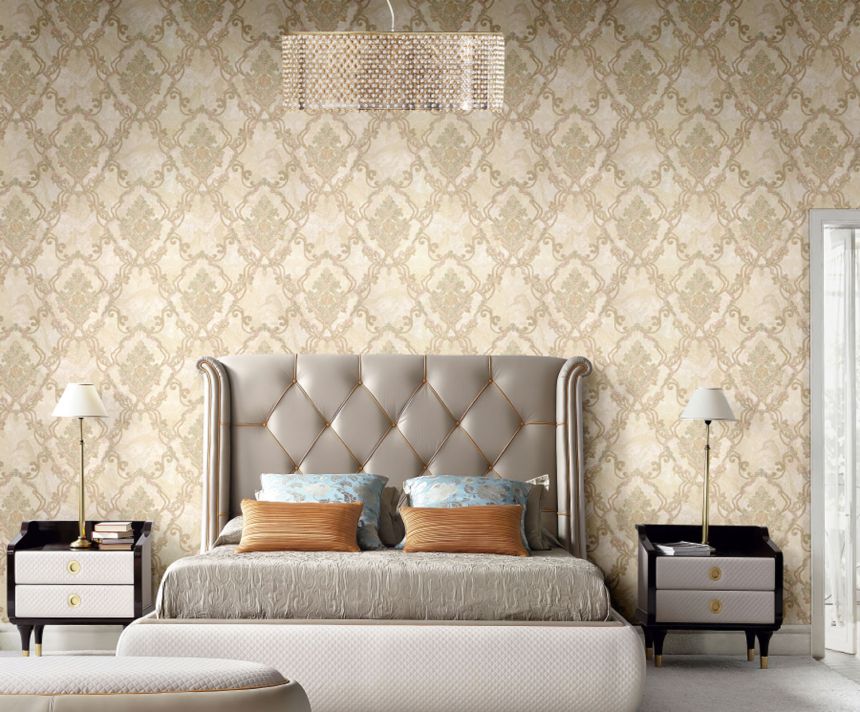 Luxuriöse goldbeige Barocktapete, M69905, Splendor, Zambaiti Parati