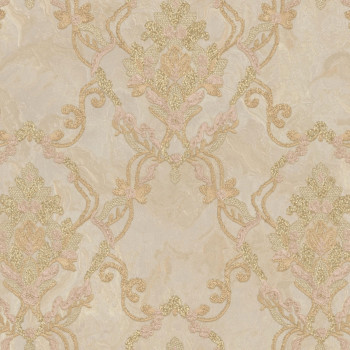 Luxuriöse goldbeige Barocktapete, M69905, Splendor, Zambaiti Parati