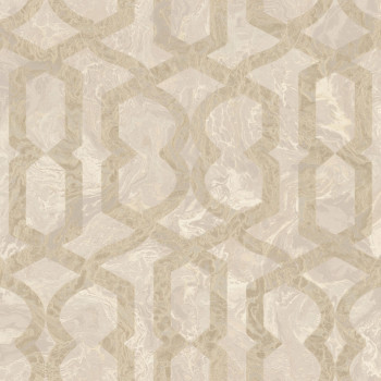 Luxuriöse geometrische Gold-Beige Tapete, M69924, Splendor, Zambaiti Parati