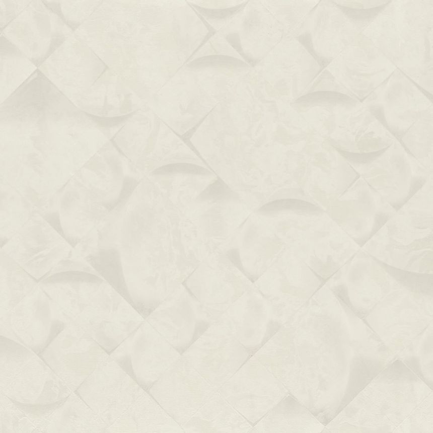Weiße geometrische marmorierte Tapete, M69933, Splendor, Zambaiti Parati