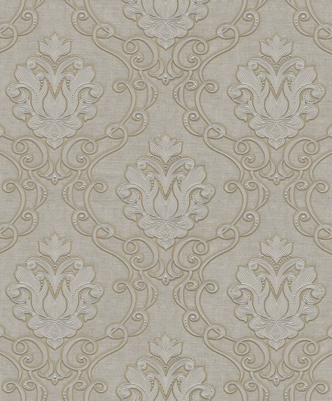 Luxuriöse beige Barocktapete, Z21726, Tradizione Italiana, Zambaiti Parati