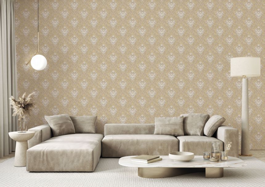 Luxuriöse beige Barocktapete, Z21726, Tradizione Italiana, Zambaiti Parati