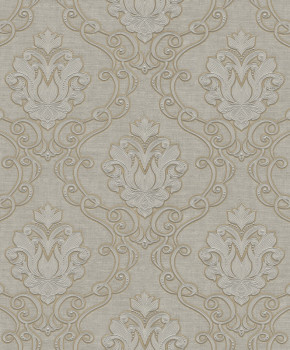 Luxuriöse beige Barocktapete, Z21726, Tradizione Italiana, Zambaiti Parati