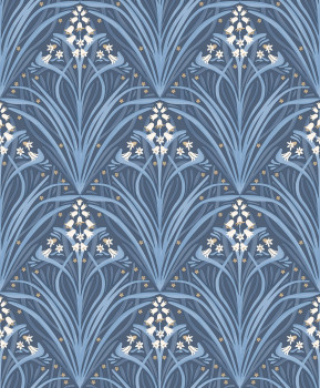 Blaue Blumentapete, Art Deco, M66101, Elegance, Ugepa
