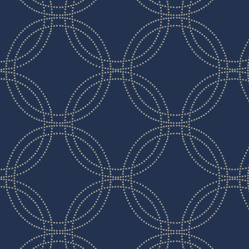 Blaugoldene Tapete mit geometrischen Mustern, 114870, Vavex 2025