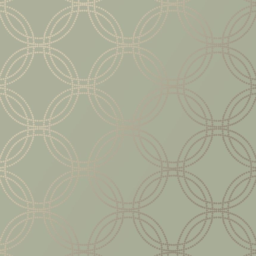 Grün-goldene Tapete mit geometrischen Mustern, 120142, Vavex 2025