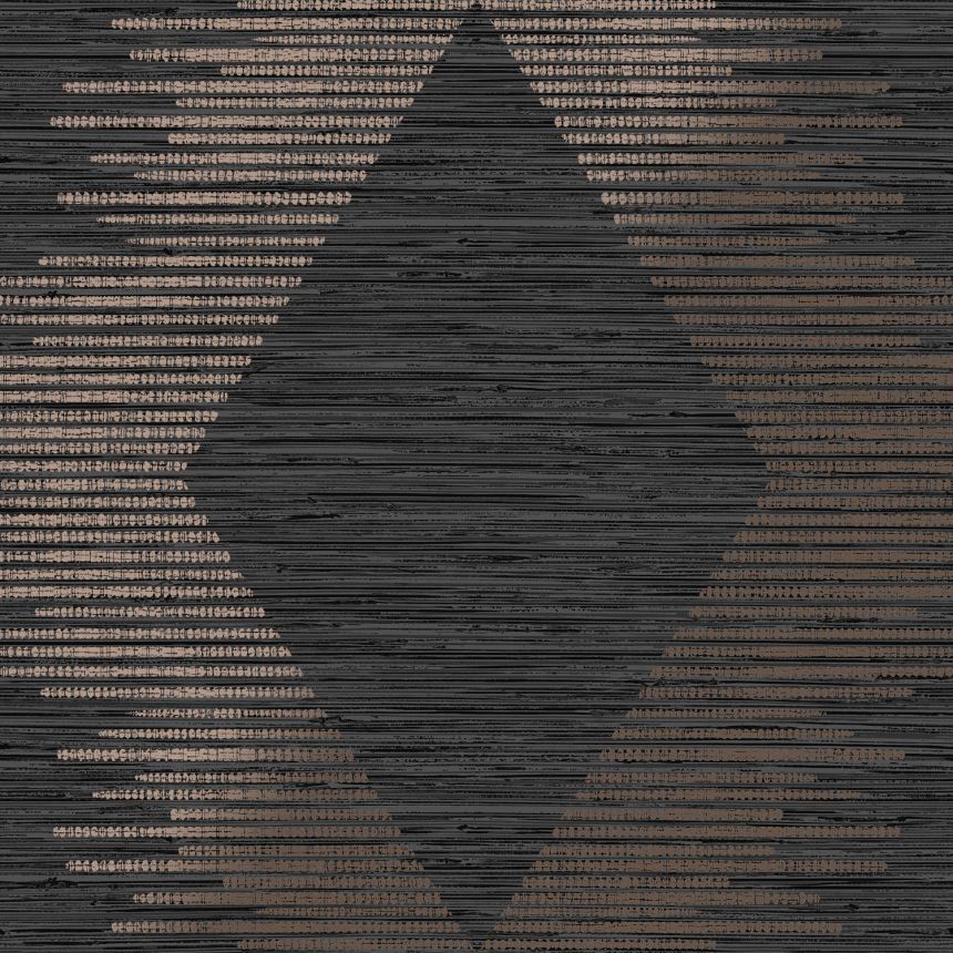 Schwarz-goldene Tapete mit geometrischen Mustern, 120723, Vavex 2025
