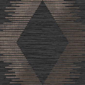 Schwarz-goldene Tapete mit geometrischen Mustern, 120723, Vavex 2025
