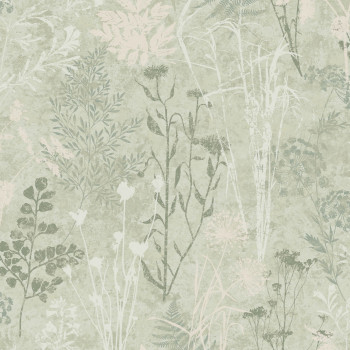 Grüne Tapete, Blumen, Blätter, 120716, Vavex 2025