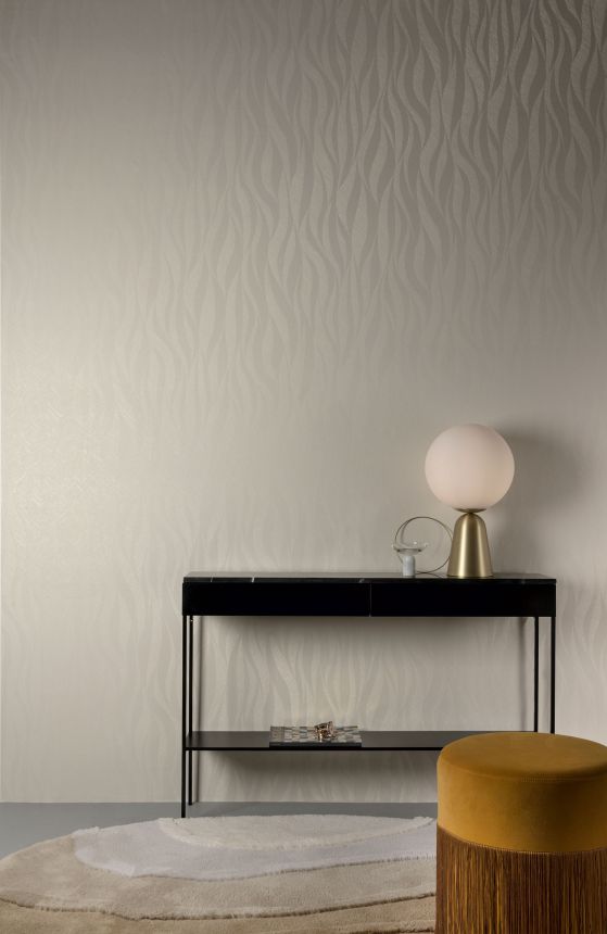 Beige Tapete, Wellen, TI3102, Time 2025, Grandeco