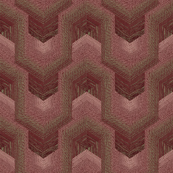 Weinrote geometrische Tapete, TP422915, Exclusive Threads, Design ID