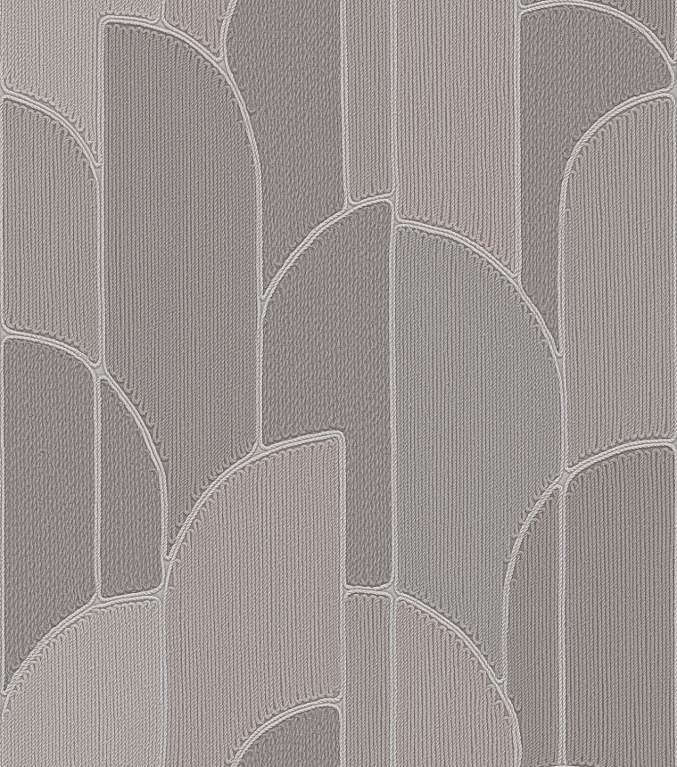 Grau-beige geometrische Tapete, TP422933, Exclusive Threads, Design ID