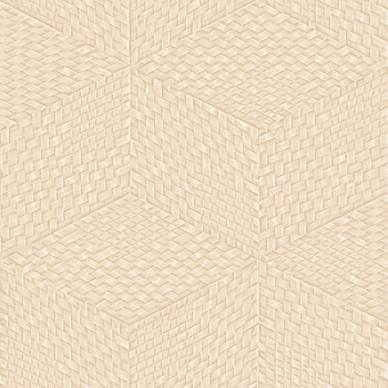 Beige geometrische 3D-Tapete, TP422955, Exclusive Threads, Design ID