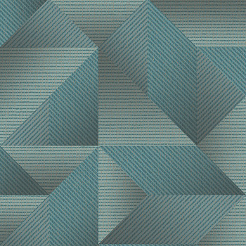 Türkise geometrische 3D-Tapete, TP422976, Exclusive Threads, Design ID