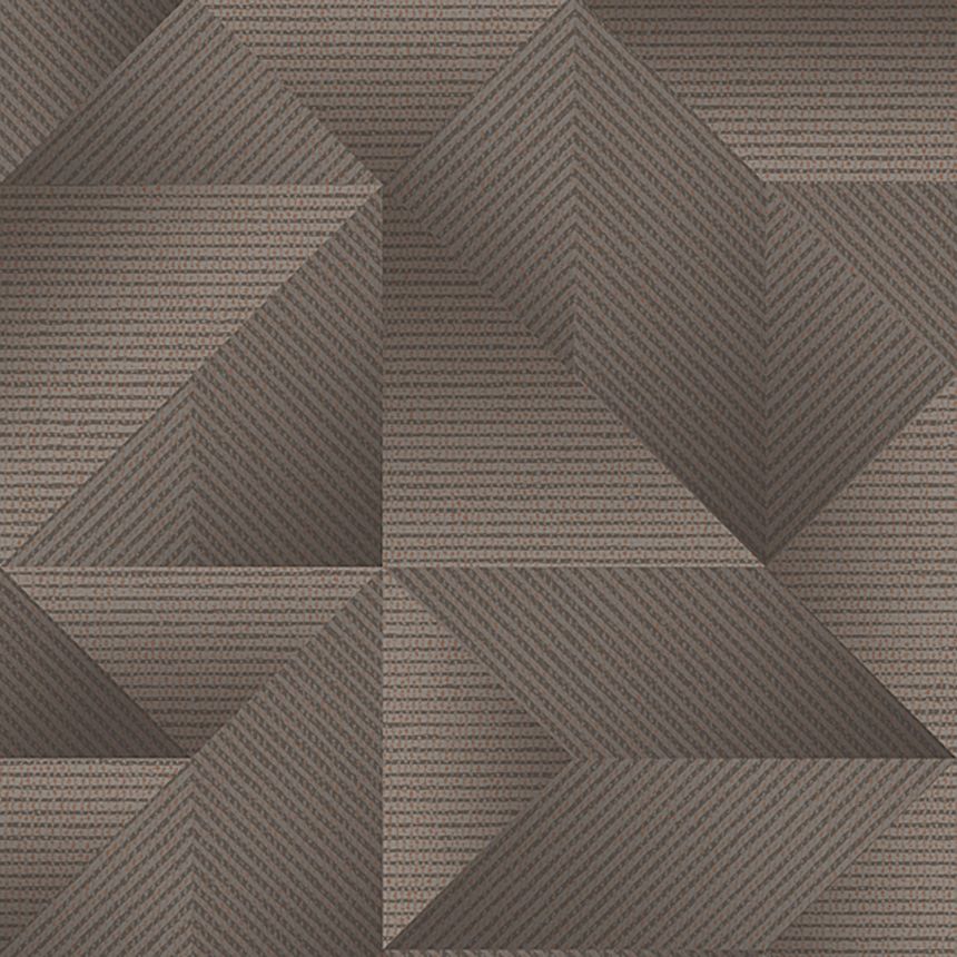 Braun-schwarze geometrische 3D-Tapete, TP422978, Exclusive Threads, Design ID