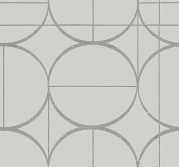 Geometrische Tapete in Grau und Silber, MD7205, Modern Metals, York