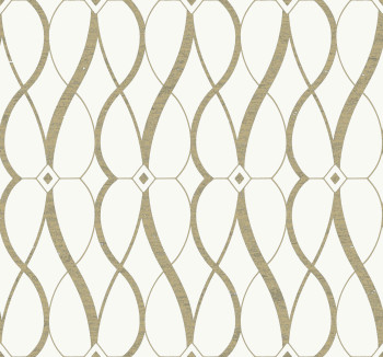 Creme-goldene geometrische Tapete, MD7171, Modern Metals, York