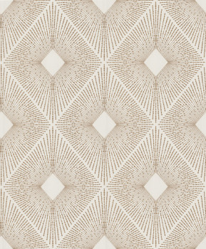 Geometrische Tapete in Creme und Gold, NW3592, Modern Metals, York