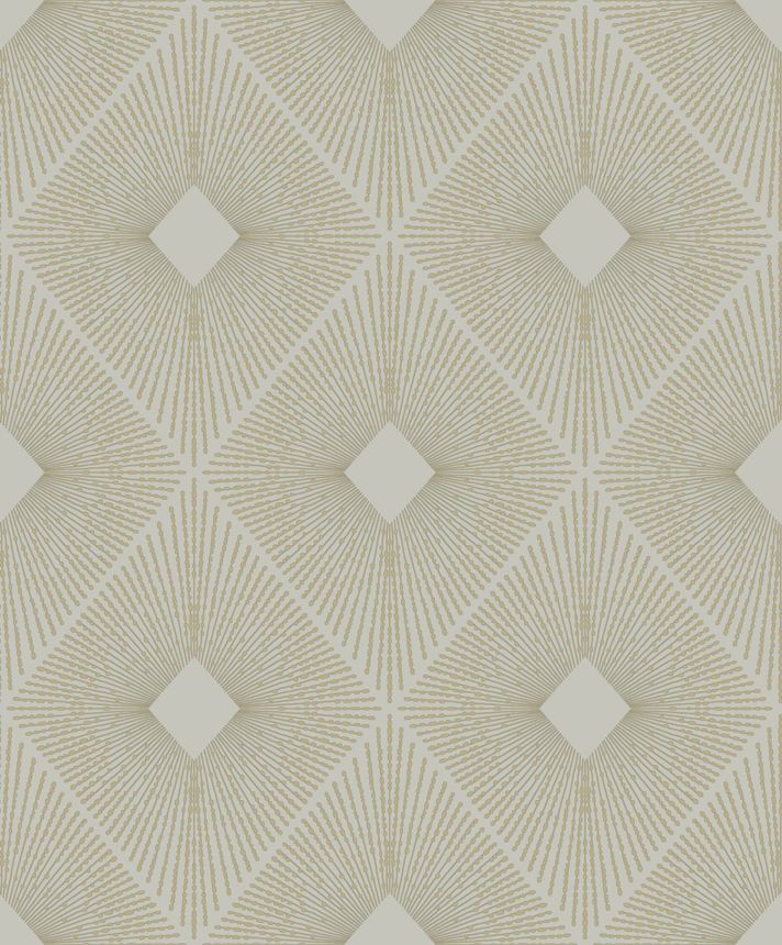 Geometrische Tapete in Grau und Gold, MD7133, Modern Metals, York