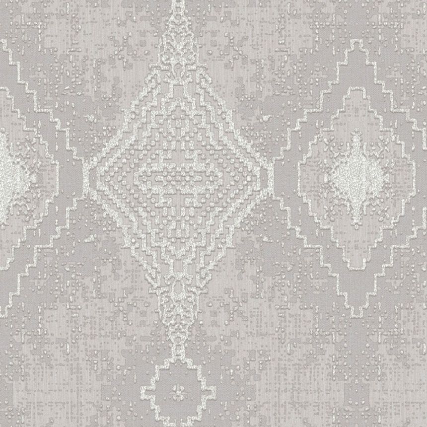 Graue Luxustapete mit geometrischen Mustern, 47763, Eterna, Parato