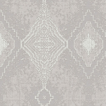 Graue Luxustapete mit geometrischen Mustern, 47763, Eterna, Parato