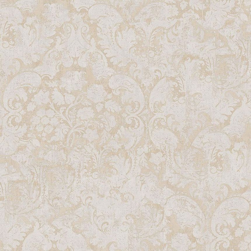 Luxuriöse beige ornamentale Barocktapete, 47751, Eterna, Parato