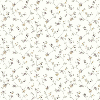 Weiße Blumentapete, 12333, Fiori Country, Parato